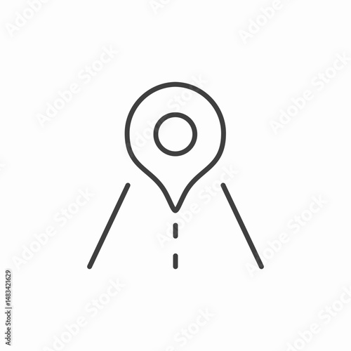 location on road icon sign vector