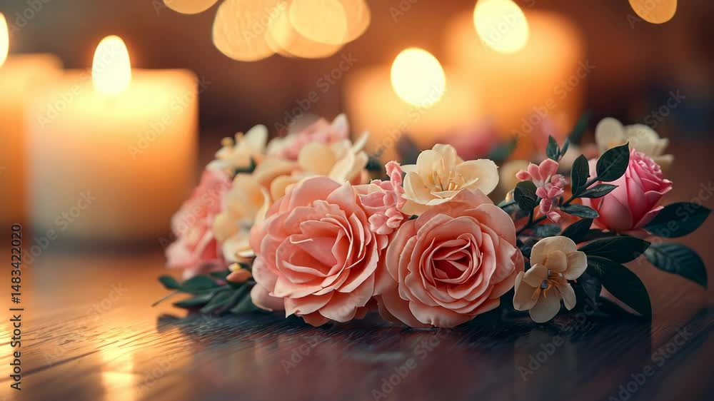 Beautiful pink roses arranged in a bunch on a table, perfect for weddings, anniversaries, and other special occasions. Beautiful pink roses arranged in a bunch on a table, perfect for weddings, anniversaries, and other special occasions.