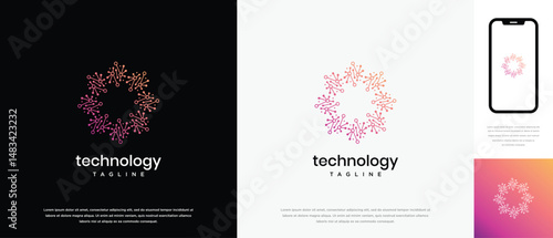 Nature tree logo design. Nature tree logo template in hexagon shape. Nature logo symbol icon