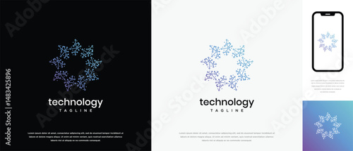 Nature tree logo design. Nature tree logo template in hexagon shape. Nature logo symbol icon