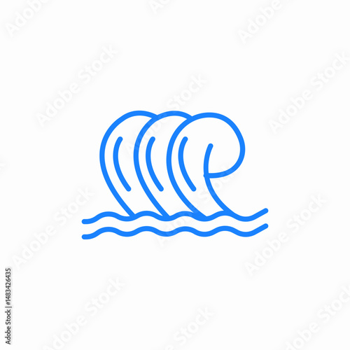 ocean waves icon sign vector