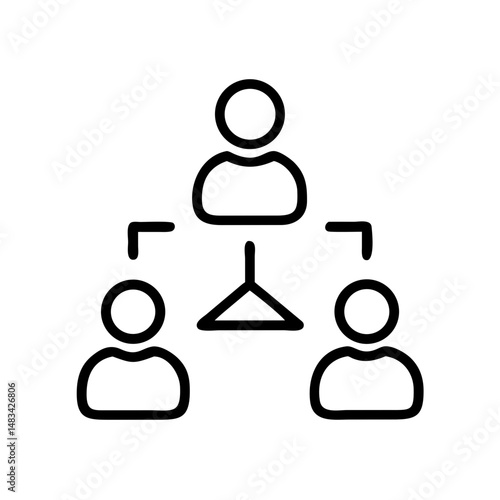 Team Formation Icon Representing Group Collaboration, Organizational Structure, and Collective Workforce Alignment