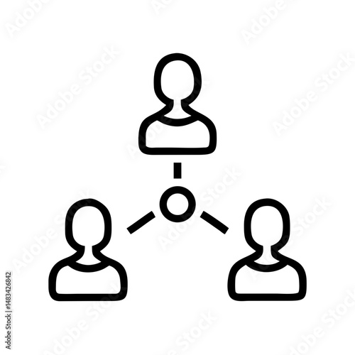 Team Formation Icon Representing Group Collaboration, Organizational Structure, and Collective Workforce Alignment