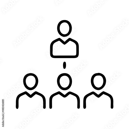 Team Formation Icon Representing Group Collaboration, Organizational Structure, and Collective Workforce Alignment
