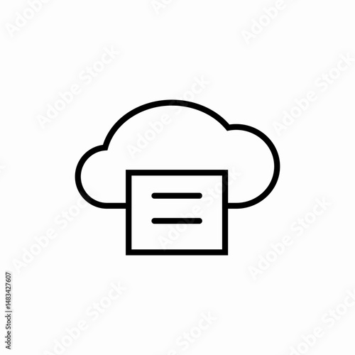 Cloud message chat bubble icon vector sign