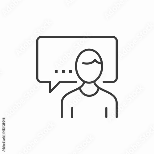 person talking bubble icon sign vector