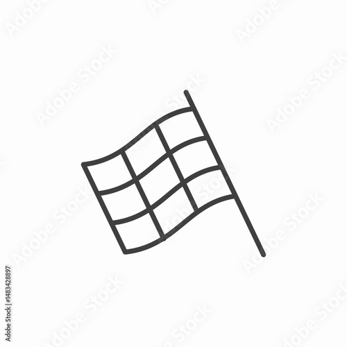 racing checkered flag icon sign vector