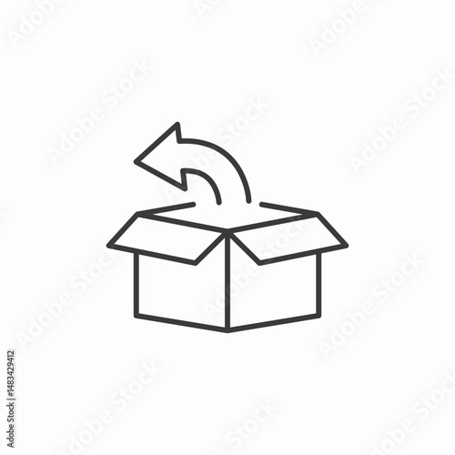 return product box icon sign vector
