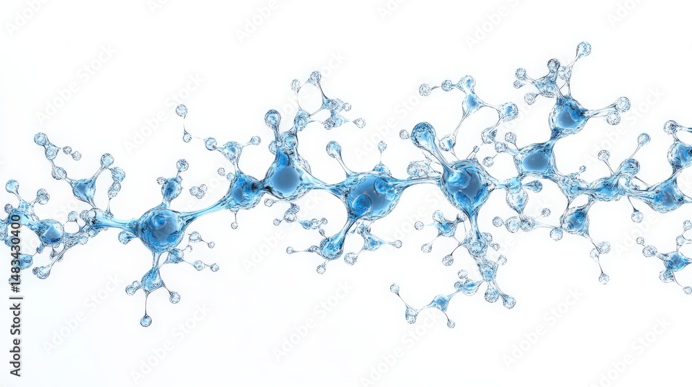 Fototapeta premium Abstract representation of interconnected molecules.