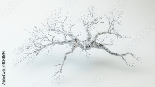 Wallpaper Mural A detailed illustration of a sprawling, skeletal tree. Torontodigital.ca