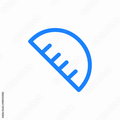 triangle ruler icon sign vector