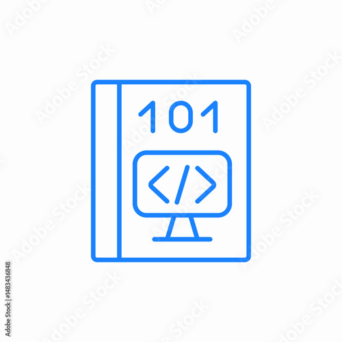 web coding icon sign vector