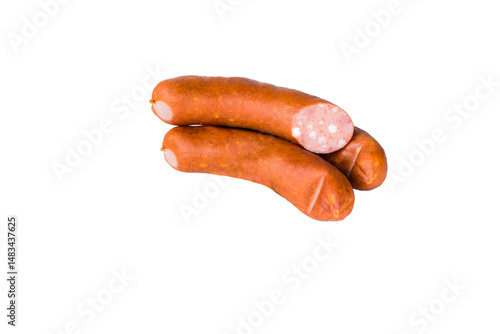 Rustic sausage with cut