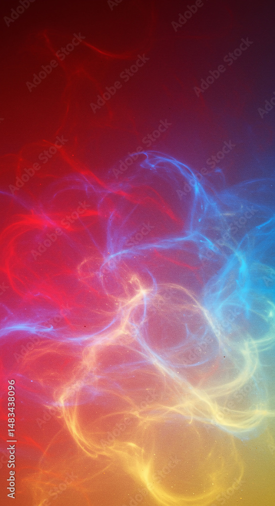 Ethereal colorful energy swirls with vibrancy Ethereal colorful energy swirls with vibrancy