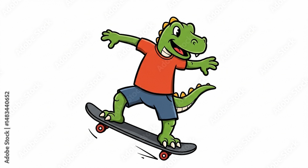 Naklejka premium Extreme Dino Vector DesignUso: Estilo urbano, cultura jovem, vídeos animados