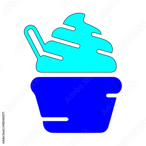 blue ice cream icon
