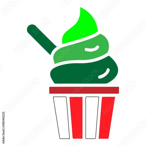 Green Ice Cream Icon