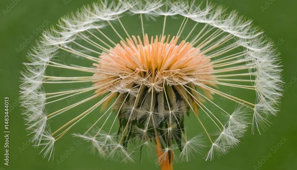 Fototapeta premium Dandelion Wishes: A Macro Photography of a Seed Head