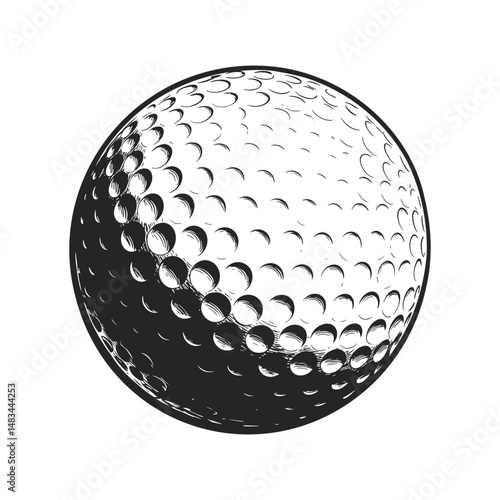 Stylized golf ball illustration