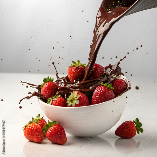 strawberries and milk