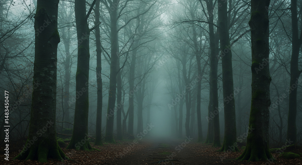 Fototapeta premium Foggy Forest Trail