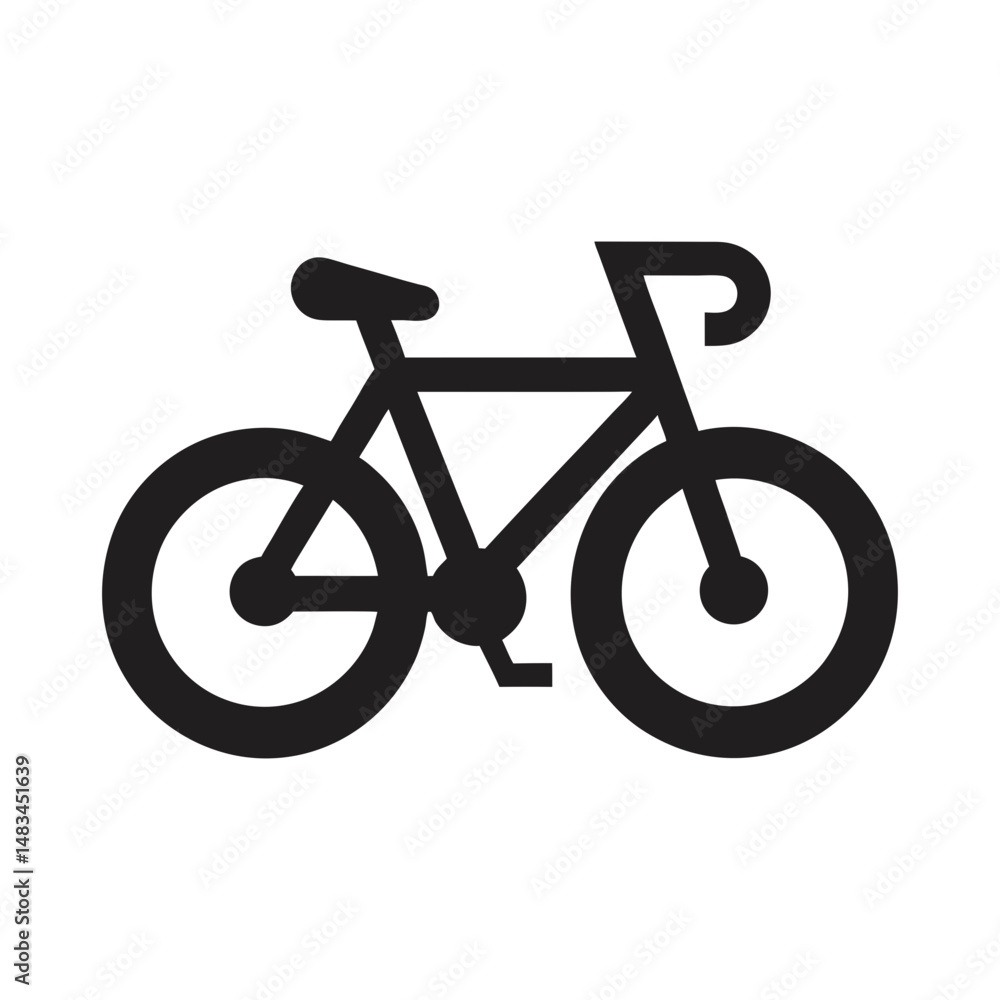 bicycle isolated on white silhouette vector bicycle isolated on white silhouette vector