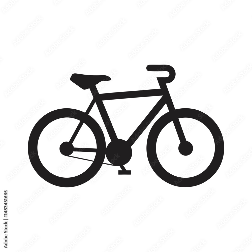 bicycle isolated on white silhouette vector bicycle isolated on white silhouette vector
