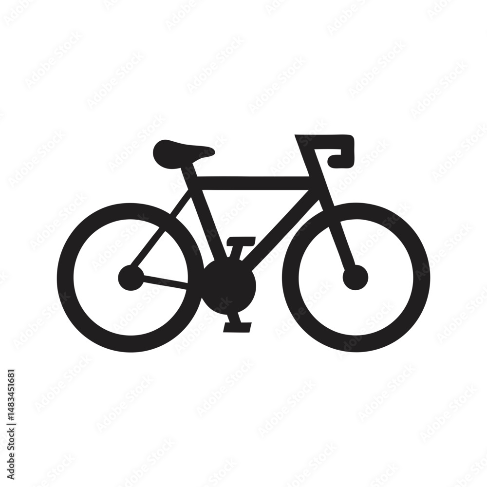 bicycle isolated on white silhouette vector bicycle isolated on white silhouette vector