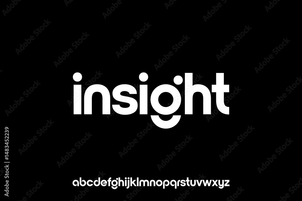 word of insight . modern minimalist clean alphabet font. lowercase bold typography vector illustration design word of insight . modern minimalist clean alphabet font. lowercase bold typography vector illustration design