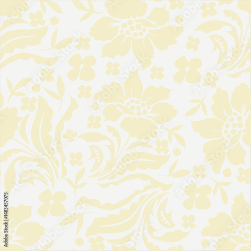 Wallpaper Mural Elegant trendy vector ditsy floral seamless pattern design of beautiful abstract flowers and leaves. Foliage repeat texture background. Suitable for wallpaper, surface printing and textile Torontodigital.ca