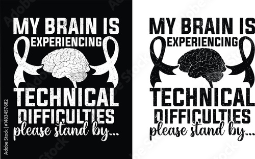 My brain has hiccups epilepsy awareness t shirt design. Unisex Cancer t-shirt design, Cancer vector typography t-shirt design. Cancer T-Shirts Amazon.