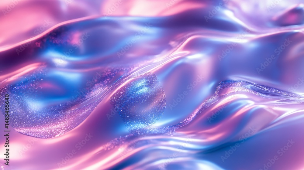 Obraz premium Abstract design of flowing, shimmering surfaces.