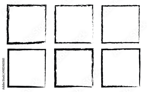 Wallpaper Mural Square brushstroke frame vector illustration design element Torontodigital.ca