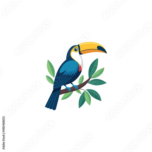 toucan-bird--white-background Toucan. Digital illustration for books and stories about animals. Simple, bright picture.

