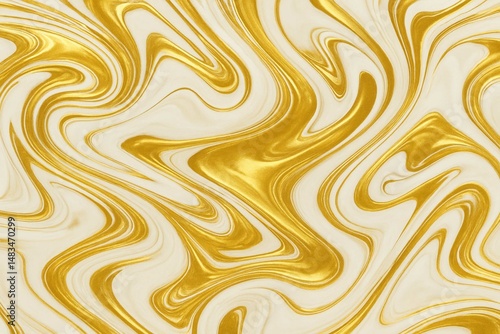 Elegant Gold and White Marble Swirl Background – Luxury Abstract Texture for Premium Design