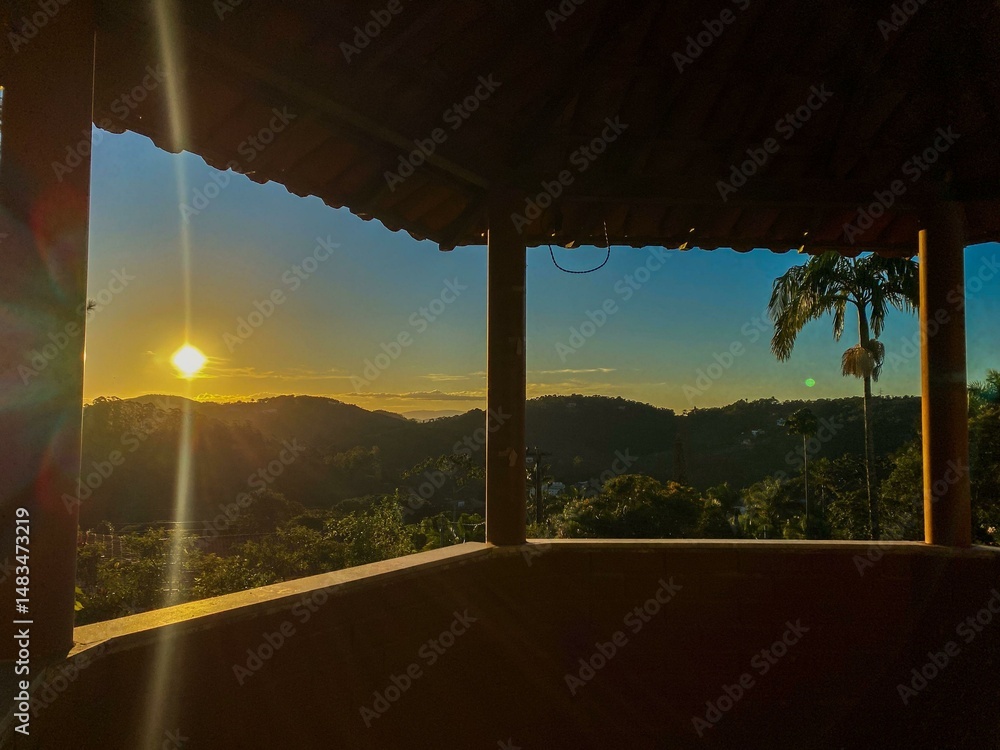 Fototapeta premium Sunset in mountains