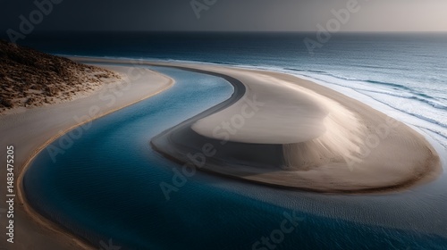 heart-shaped tropical atoll with turquoise water and coral rim photo