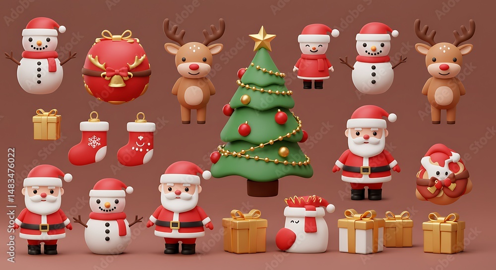 Joyful 3D Christmas Characters Joyful 3D Christmas Characters