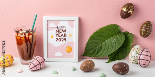 Happy New Year 2025 Iced Ch...