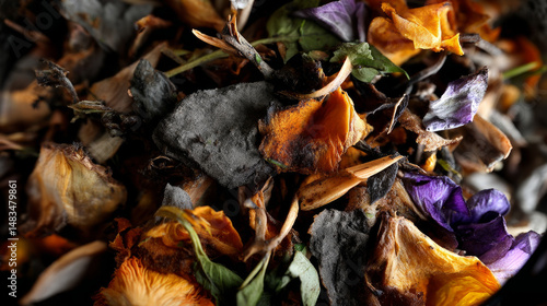 Wallpaper Mural Macro shot of leaves and organic matter decomposing. Recycling of waste, zero waste production, preservation of the ecology of the Earth Torontodigital.ca