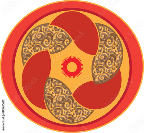 Colorful vintage design pattern