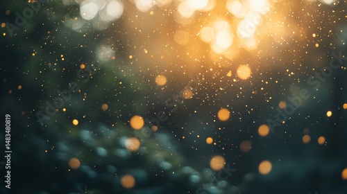 Wallpaper Mural Blurred bokeh effect, golden light, through foliage. Torontodigital.ca