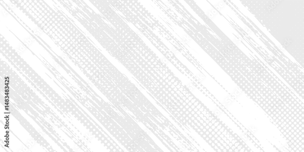 Fototapeta premium Dot white gray wave light technology texture background. Abstract big data digital concept modern arts white