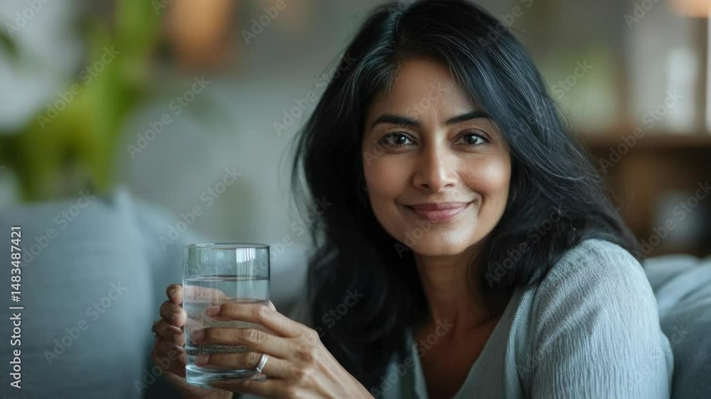 A person relaxing on a sofa with a refreshing drink A person relaxing on a sofa with a refreshing drink
