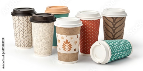 Seven Disposable Coffee Cup...