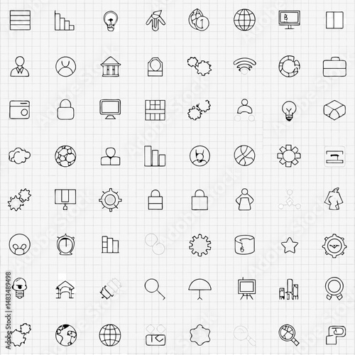 Business & Startup Icons – Project, Process, Management EPS Set

