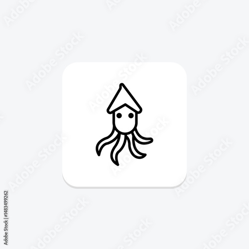 Squid, vector, pixel perfect, illustrator file