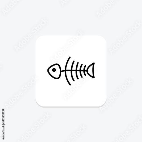 Fish Skeleton, vector, pixel perfect, illustrator file