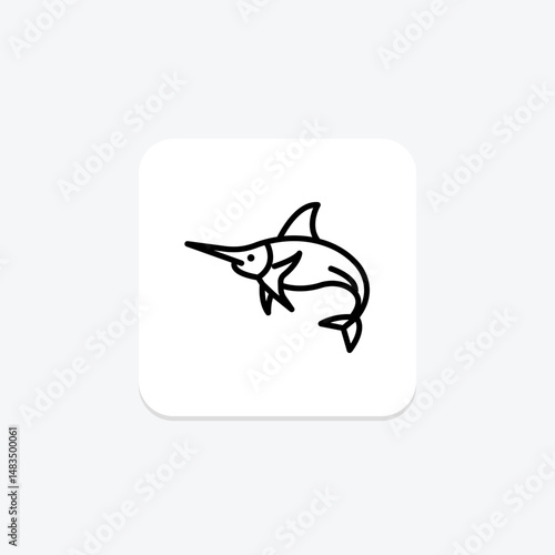 Marlin, vector, pixel perfect, illustrator file