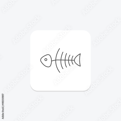Fish Skeleton, vector, pixel perfect, illustrator file